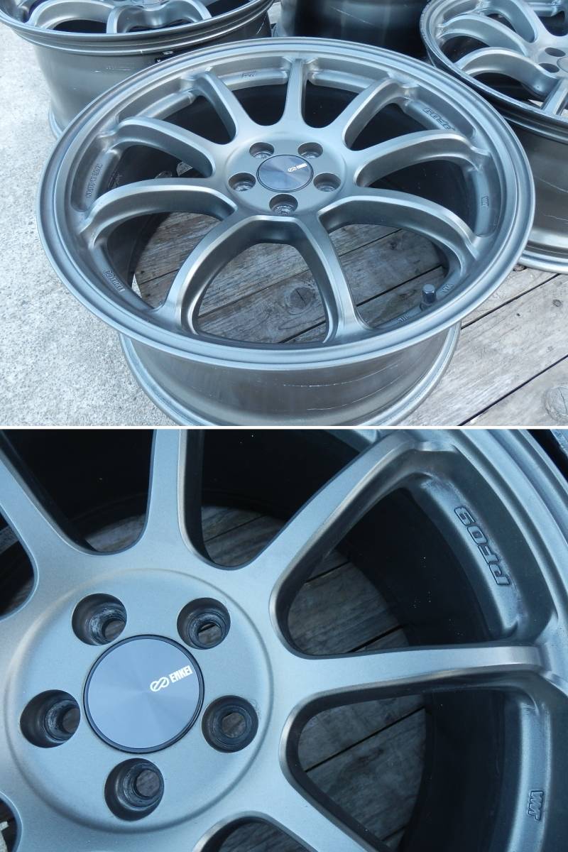 ENKEI 2021年製 軽量 PF09 18インチ 8.5J +45 5穴 PCD100 エンケイ 4本 