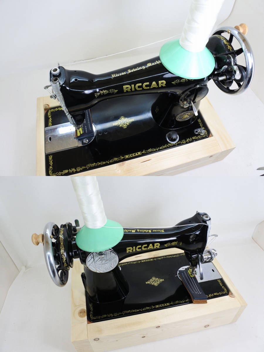 上下0番糸対応 極太糸極厚物手回し改ミシン リッカー2　HA-1 レザークラフト 　アンティーク 皮革　レトロ _4
