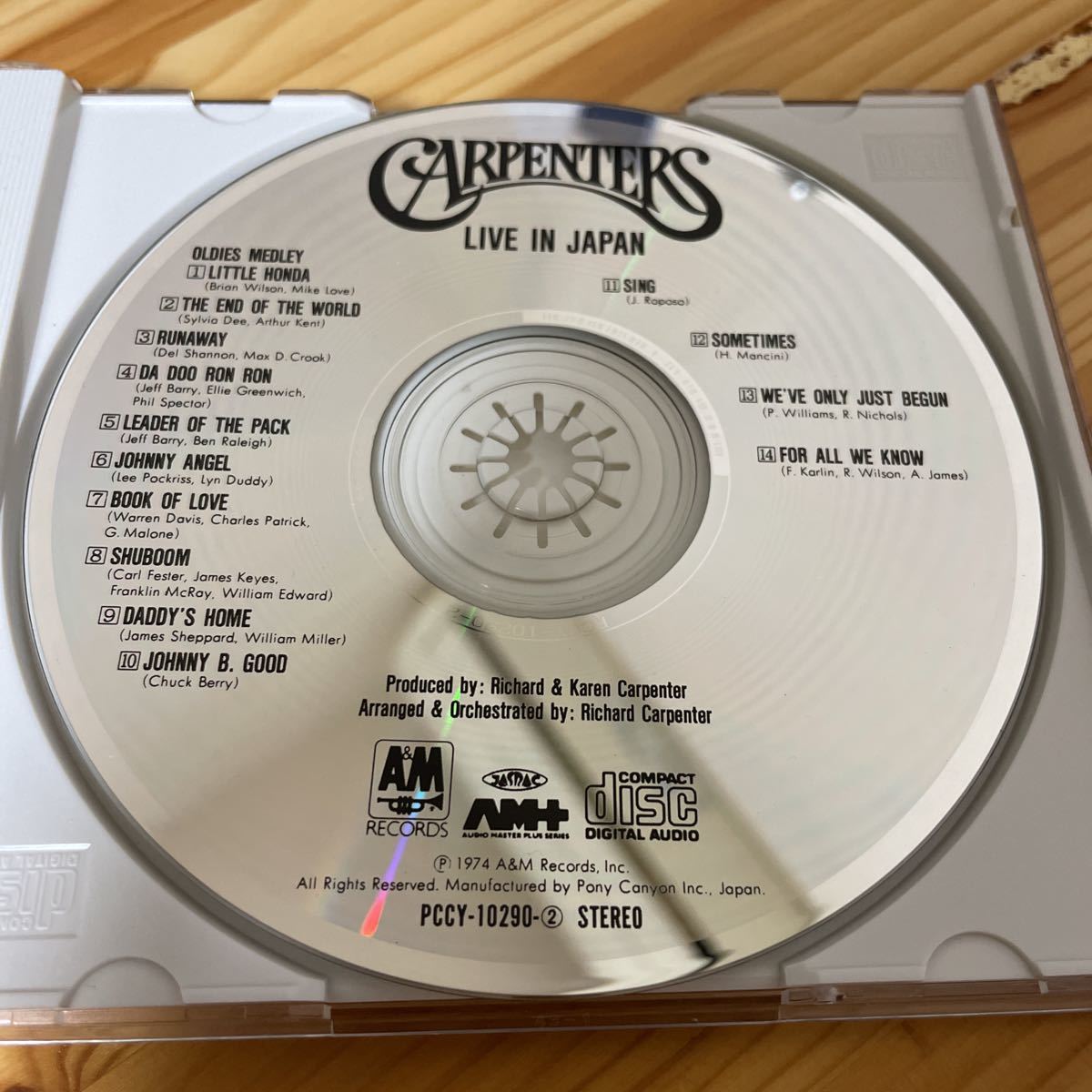 カーペンターズ - Japan ライヴ・イン・ジャパン Live CARPENTERS In