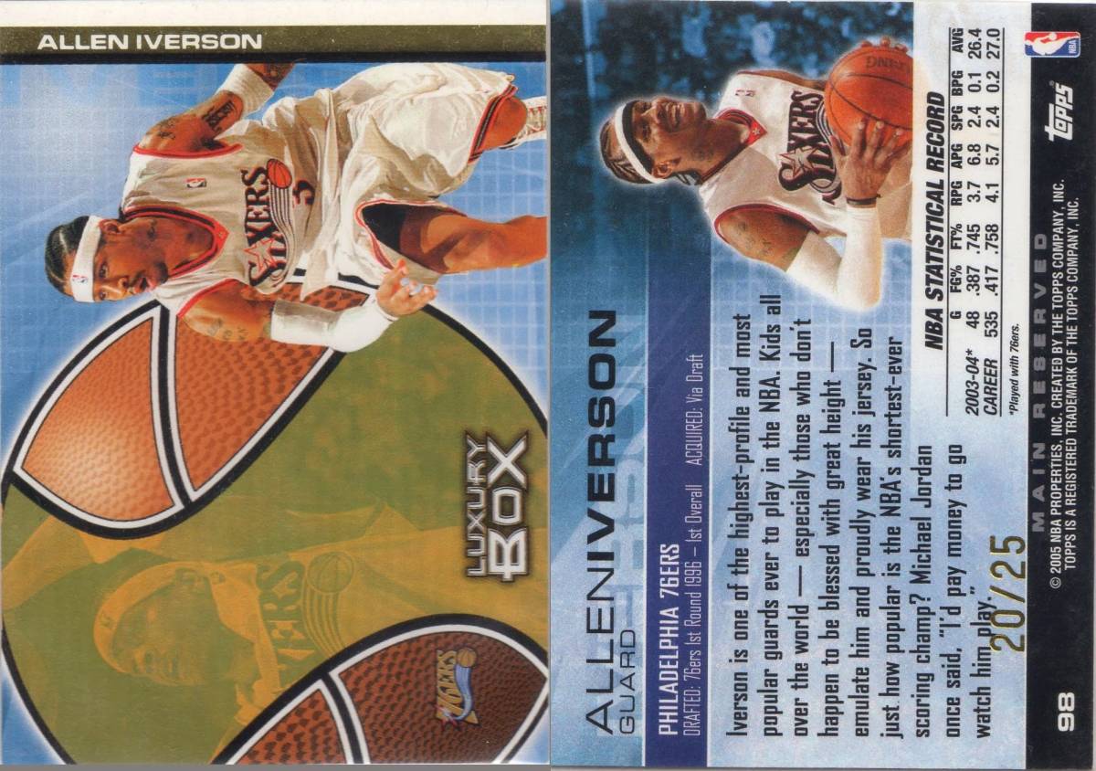 ☆5枚セット☆ Allen Iverson 2004-05 Luxury Box Main Reserved /25 