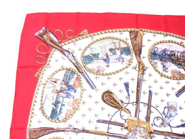1円 □極美品□ HERMES エルメス La Chase A Tir【狩猟】 カレ90