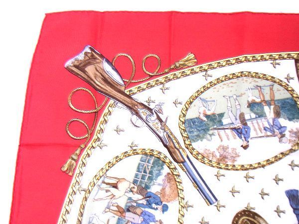 1円 □極美品□ HERMES エルメス La Chase A Tir【狩猟】 カレ90