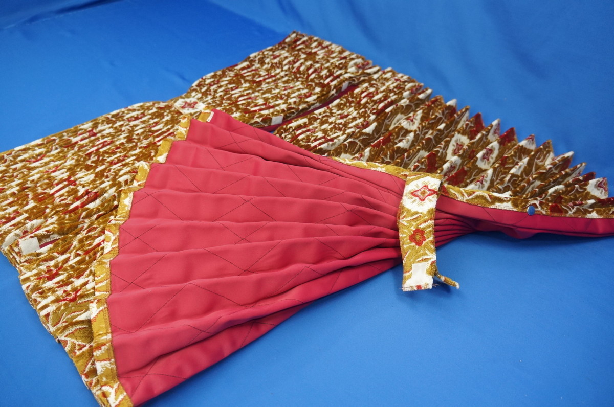 トラック 仮眠カーテン 金華山 大花束オレンジ 大型 2400x800 大花束