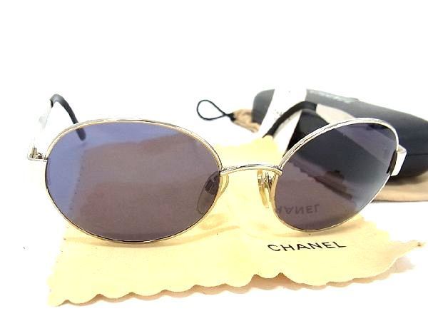 1円 ■美品■ CHANEL シャネル 09614 45002 サングラス メガネ 眼鏡 アイウェア レディース メンズ シルバー系 AJ3100ｍオ