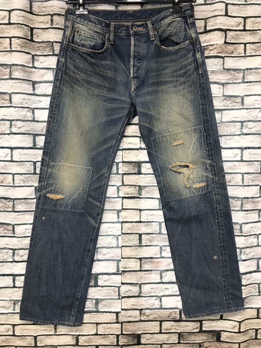 ★KAPITAL KOUNTRY キャピタルカントリー★ダメージリペアウォッシュ加工デニムパンツ