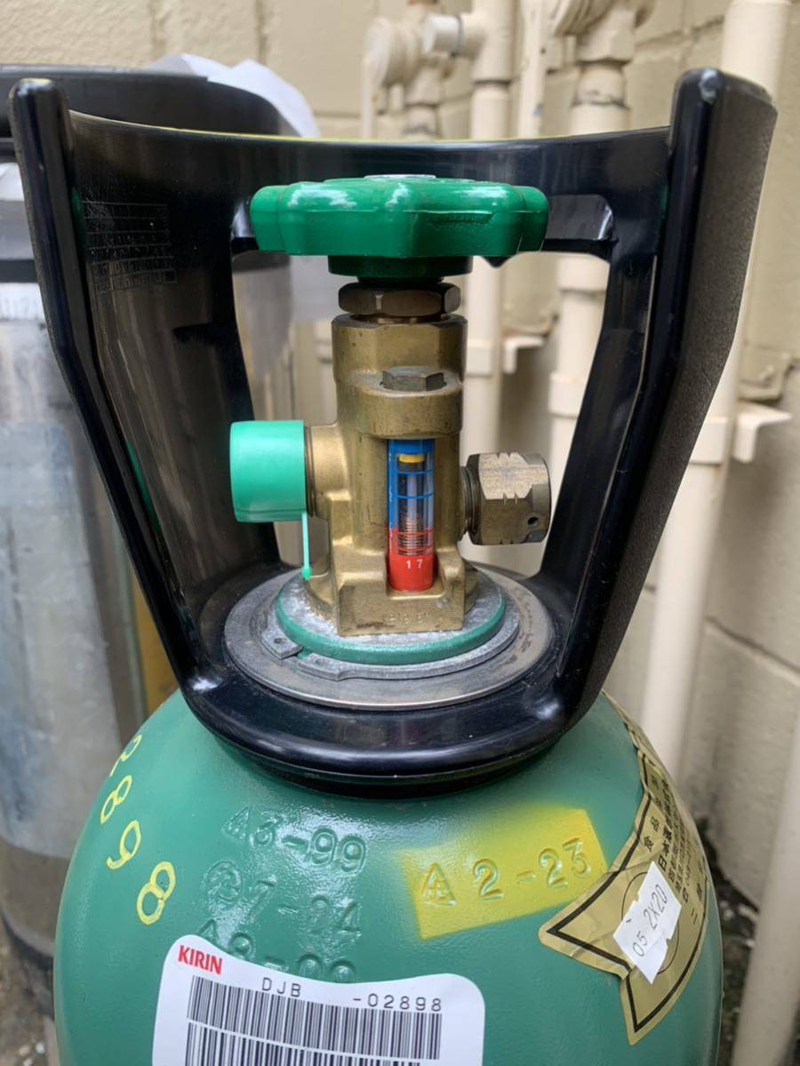 中古美品】 ガス満タン 未使用 キリンガスボンベ5kgビール専用炭酸