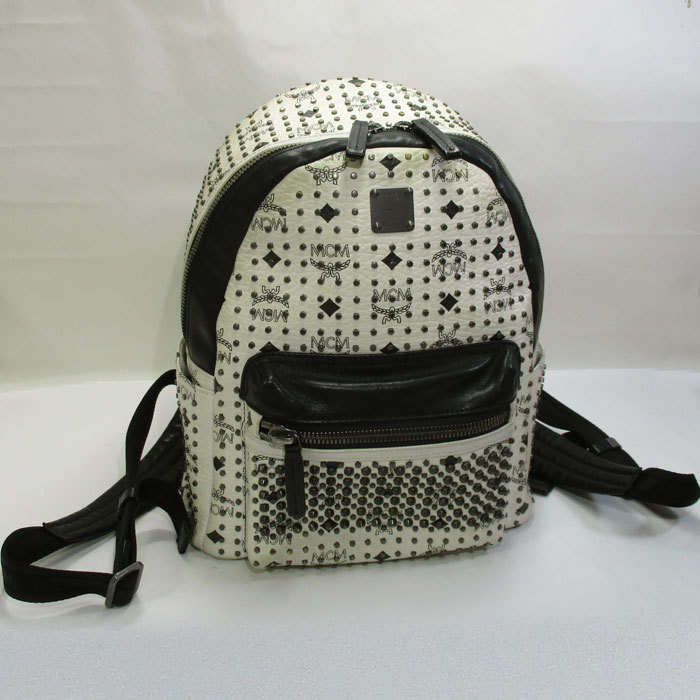 ◇S8271 MCM エムシーエム 総柄レザー ボストン バッグ