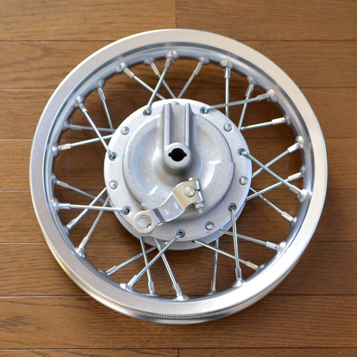 ミニモト フロントホイール アルミリム 銀(TT-R50 DRZ50 CRF50 モンキー DAX