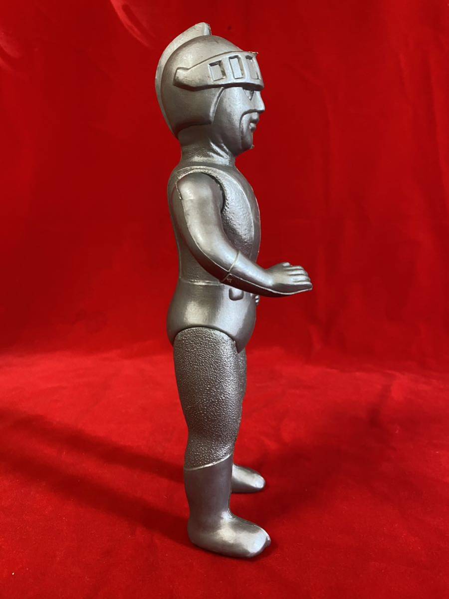シルバー仮面 シルバーのポリ製フビ 26センチ 1970年代の当時物無版権  