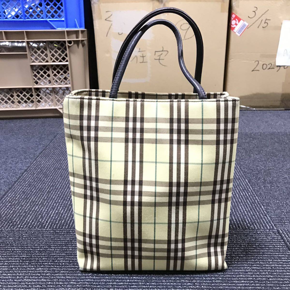 BURBERRY バーバリー ミニトートバッグ ノバチェック 中古 チェック 
