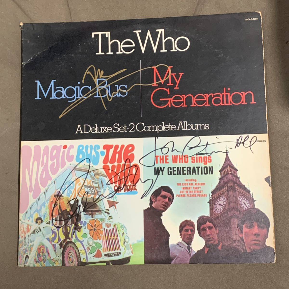 ザ•フー「THE WHO」サイン入りレコード ザ・フー Who WHO The THE 公式通販 直筆 LP「イッツ・ハード