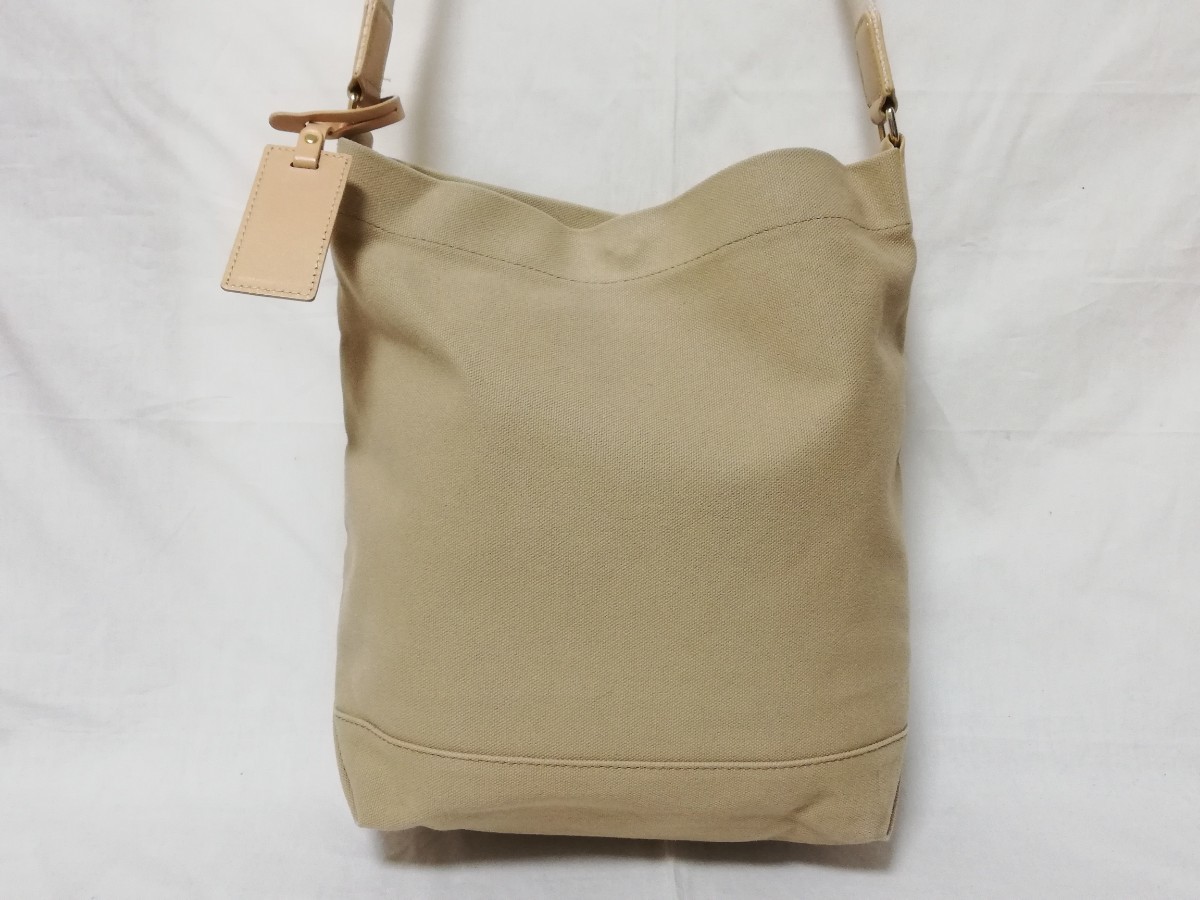 Kitamura キタムラ ショルダーバッグ キャンバス ベージュ バッグ 