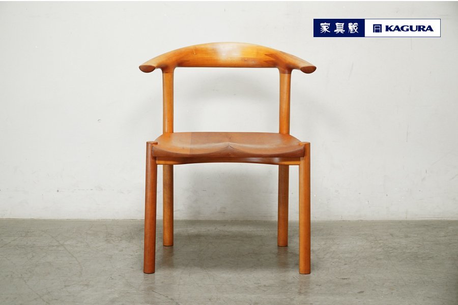 633-2 極美品 家具蔵(KAGURA) ARCOⅡ(アルコ2）チェリー無垢材 板座