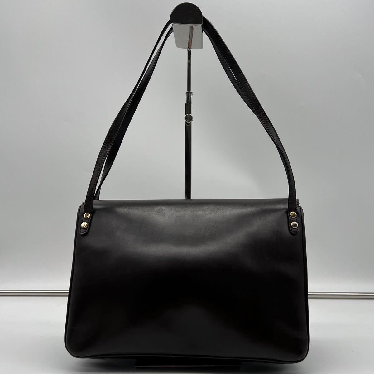 美品 LOEWE ロエベ ショルダーバッグ 肩掛け オールレザー アナグラム 