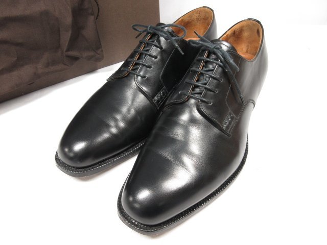 超美品 【チャーチ Church’s】 旧チャーチ 3都市 プレーントゥ 外羽根 ドレスシューズ 紳士靴 (メンズ) size85G ブラック ◎18MZA2554◎