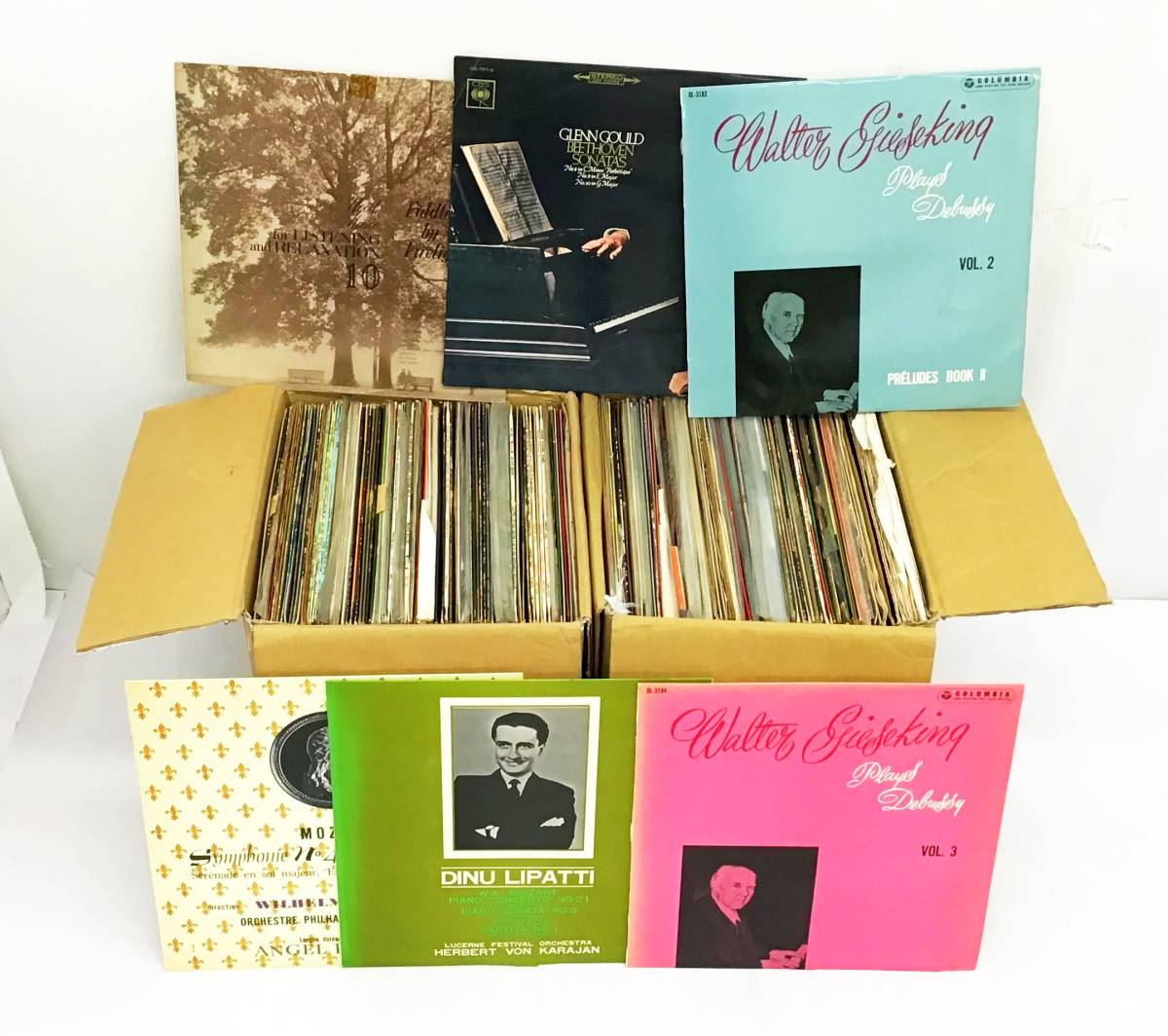 大量 2箱セット 約150枚 レコード ペラジャケ クラシック ピアノ