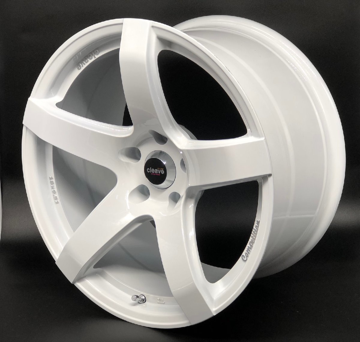 CLEAVE RACING TS54C 18x9.5J +18 5H-114.3 ホワイト 2本セット S13 