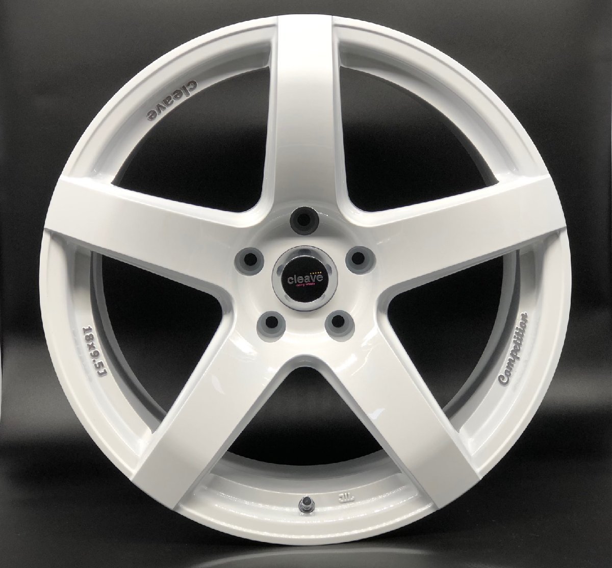 CLEAVE RACING TS54C 18x9.5J +18 5H-114.3 ホワイト 2本セット S13 