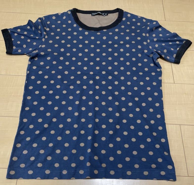 ドルチェアンドガッバーナ メンズ 半袖Tシャツ 半袖シャツ 水玉 ドット 