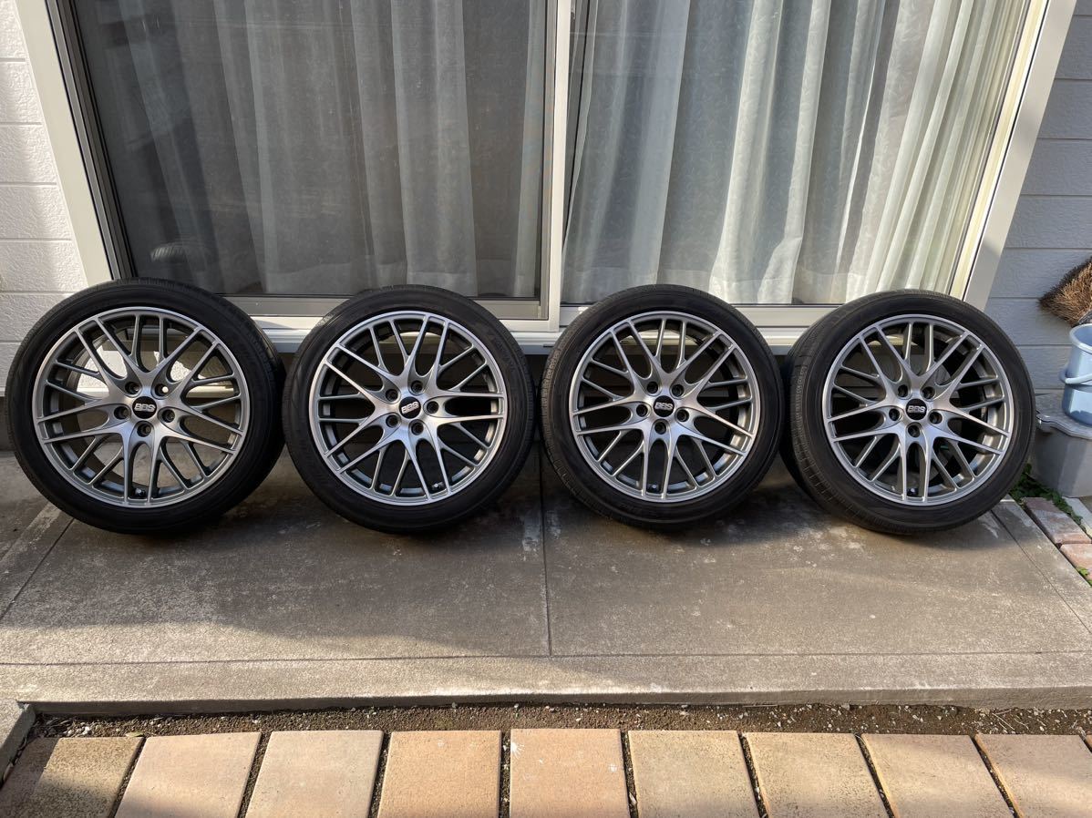 BBS】18インチ ホイール BBS 8J×18 5穴PCD114.3オフセット48 タイヤ付き