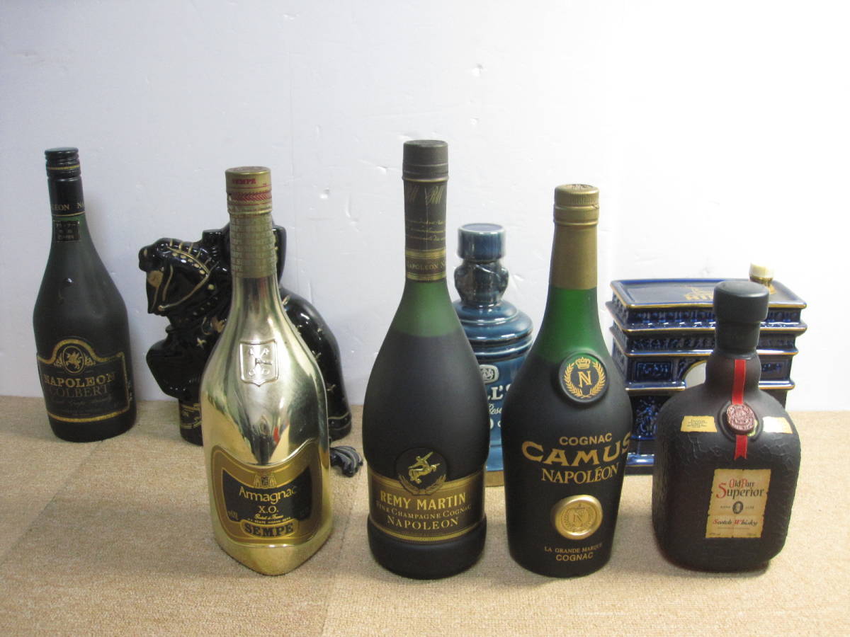 ☆7/古酒 8本☆REMY MARTIN HINE 凱旋門 OLD PARR COGNAC CAMUS