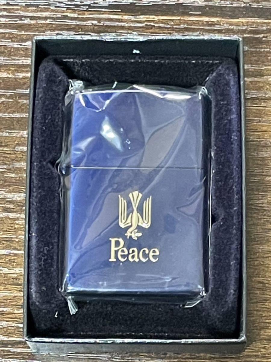 zippo ピース ブルーチタン 限定品 Peace BLUE TITAN 2020年製 PEACE 懸賞品 デットストック ケース 保証書