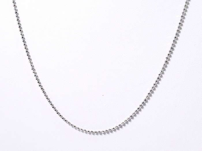 C-64☆地金 Pt850 ボールチェーン ロングネックレス 7.6g/スライド68cm