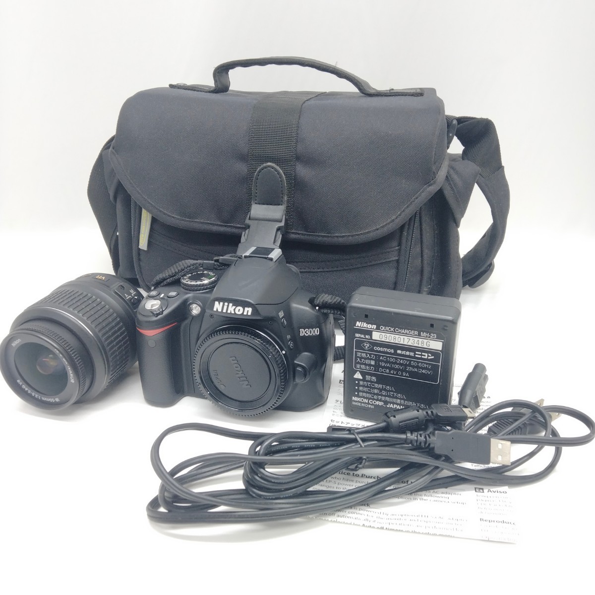 NIKON D3000 DX AF-S NIKKOR 18-55mm 3.5-5.6G VR ニコン 一眼レフカメラ