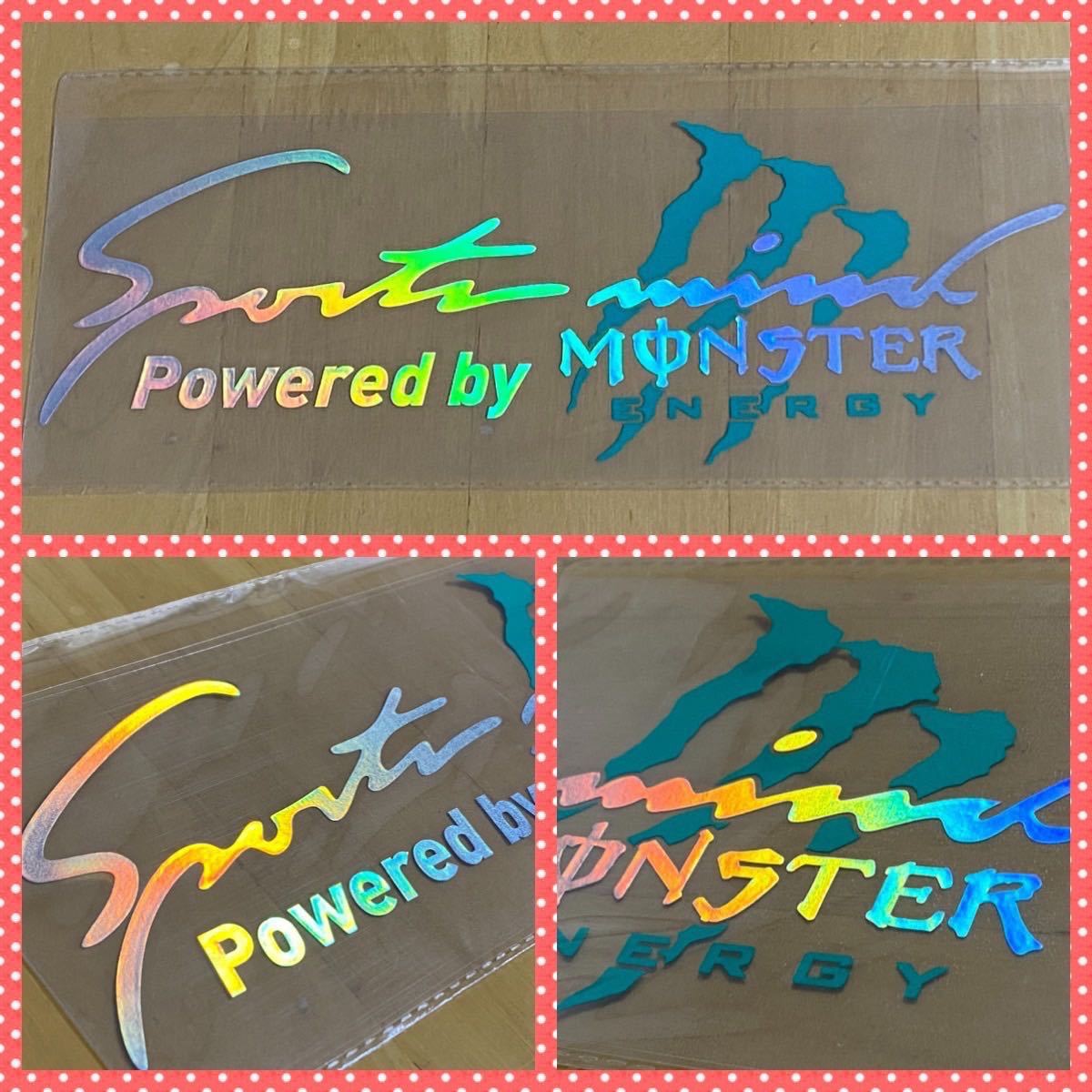 MONSTER ENERGY モンスター・エナジーレインボーメッキ新品ステッカー2枚