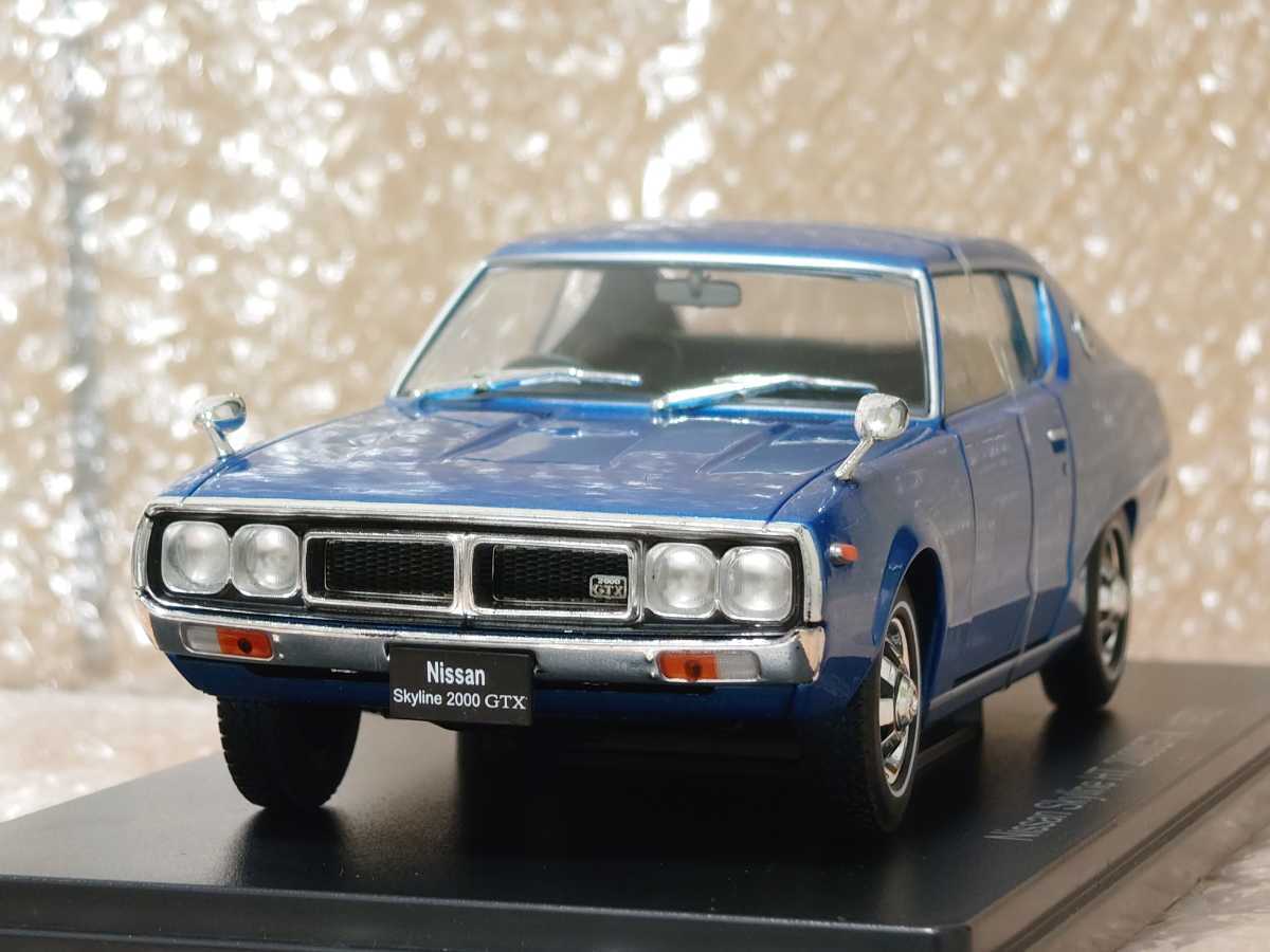 1/24 国産名車コレクション Nissan Skyline HT 2000GT-X (1972) 純正クリアケース付 ケンメリ