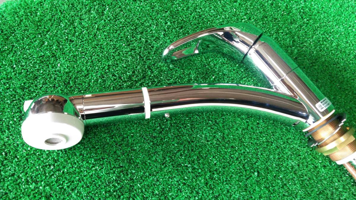 未使用】SAN-EI K8760JV-C-13 シングルワンホールスプレー混合栓 台所 