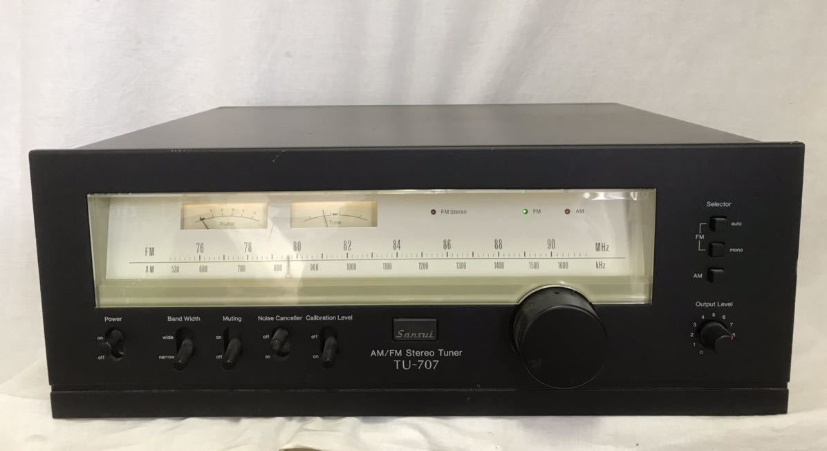 昭和レトロ 実動商品）サンスイ AM/FMチューナー TU-707 昭和レトロ 実