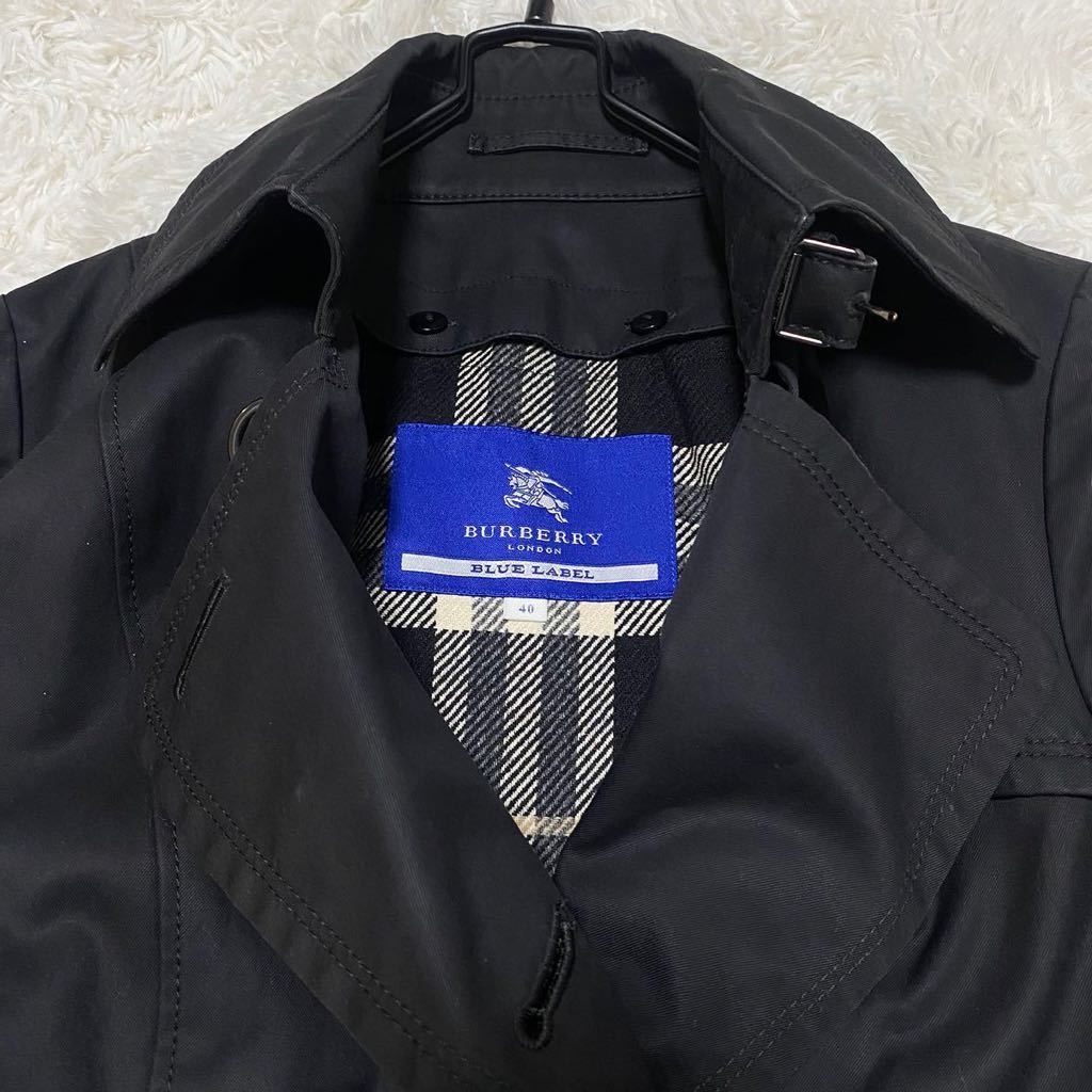 極美品】 バーバリーブルーレーベル BURBERRY ノバチェック トレンチ