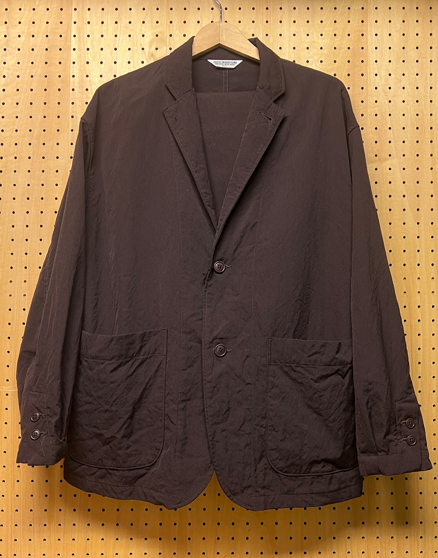 COOTIE クーティー Wool Gabardine 2B Lapel Jackett / 2 Tuck Easy Pants セットアップ BROWN Sサイズ
