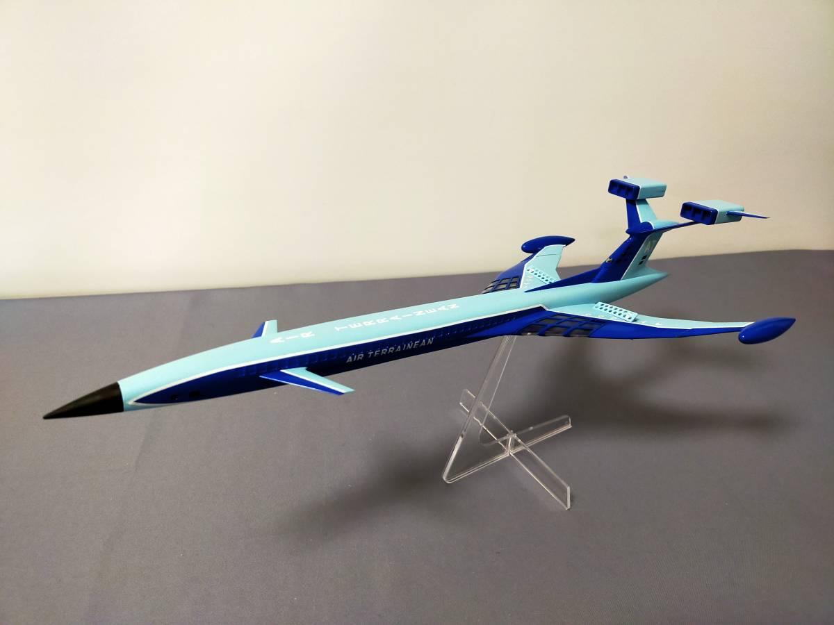 アオシマ 1/350 ファイアーフラッシュ号 塗装済み 完成品 サンダーバード ITC ジェリー・アンダーソン