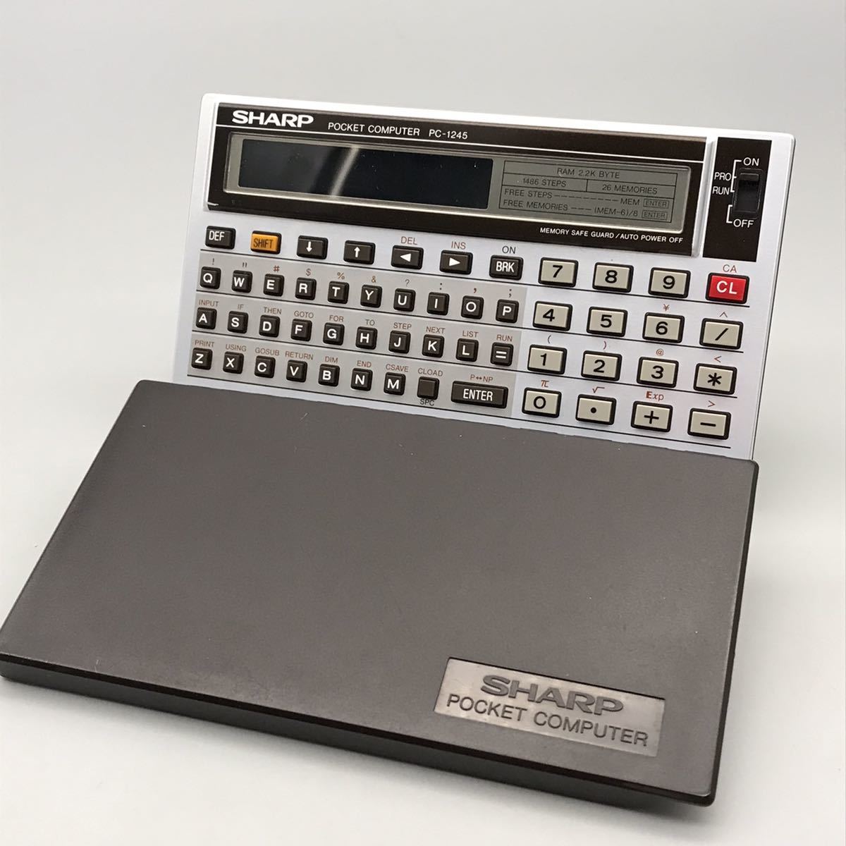 SHARP シャープ ポケットコンピュータ PC-1245 箱 取説 ハンドブック付