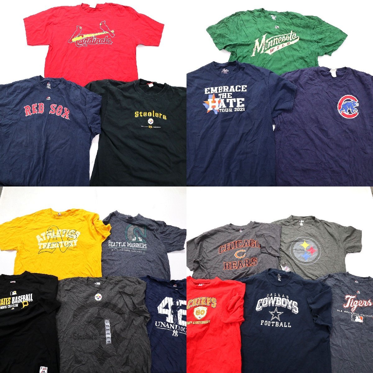 ◎プロチーム系 Tシャツ set スティーラーズ マリナーズ 他 (メンズ2XL/3XL) 16枚セット まとめ売り 古着卸 1円スタート 最落なし MM6223