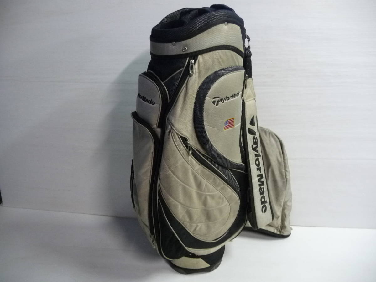 □TaylorMade テーラーメイド キャディバッグ ゴルフバッグ グレー□