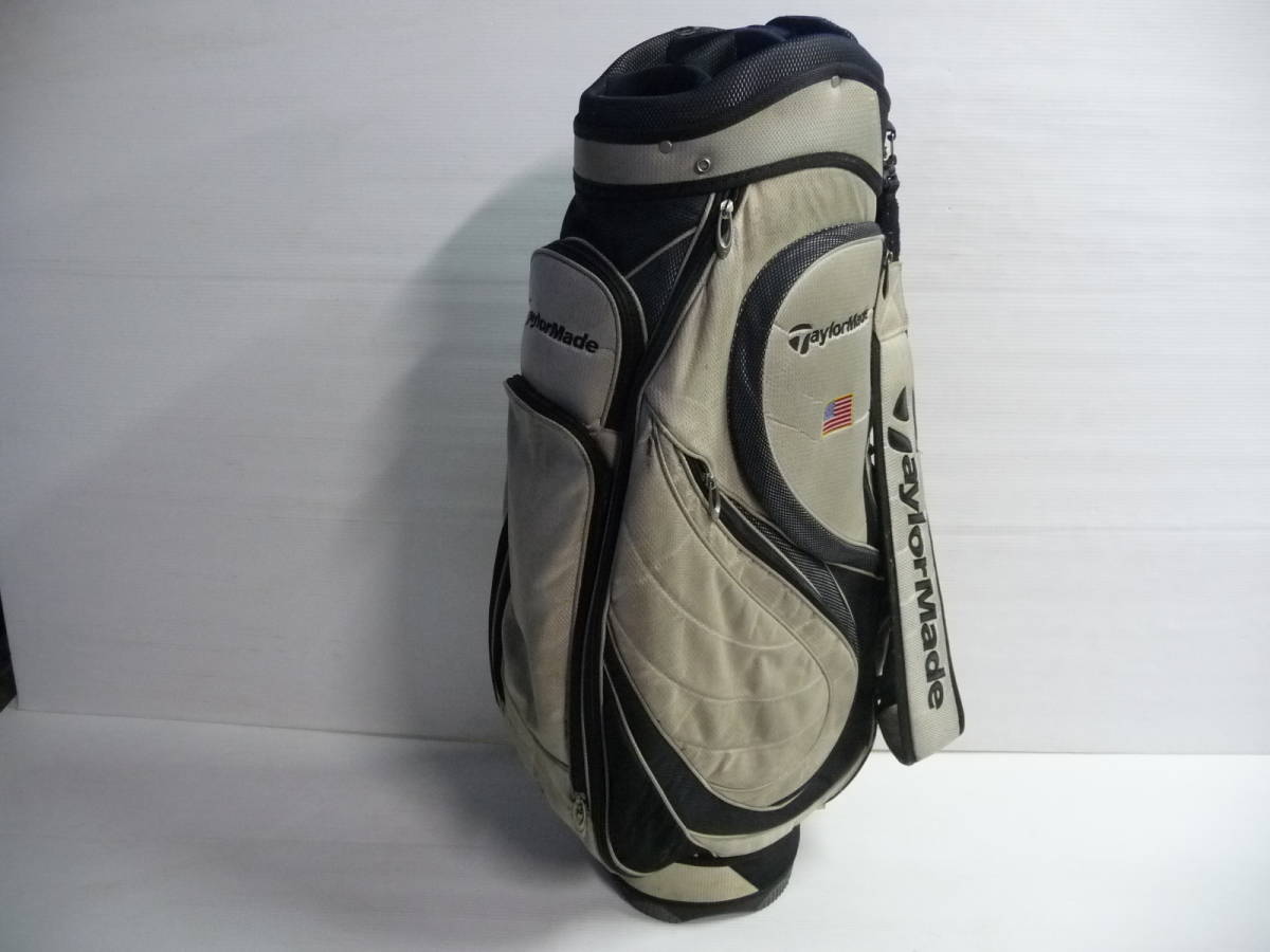□TaylorMade テーラーメイド キャディバッグ ゴルフバッグ グレー□