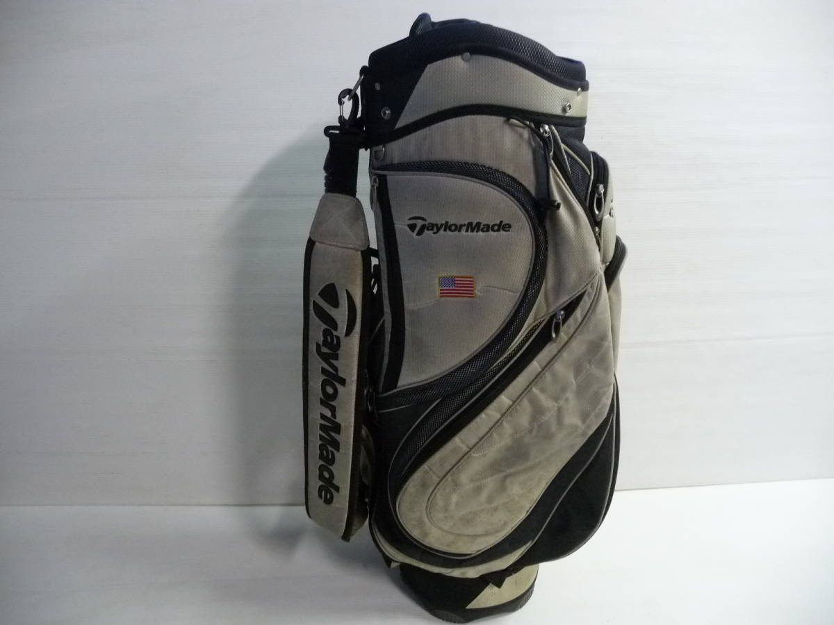 □TaylorMade テーラーメイド キャディバッグ ゴルフバッグ グレー□