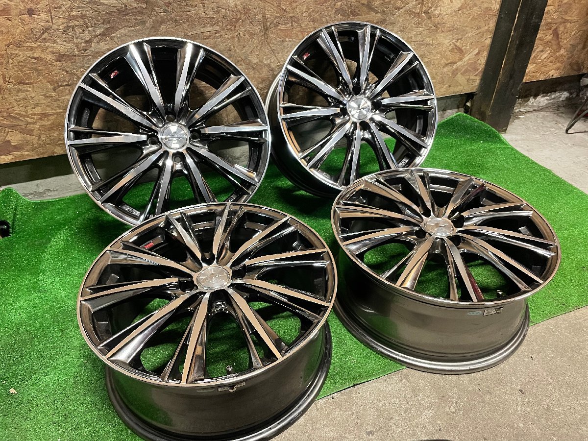 美品 weds LEONIS 17インチ 7J +45 PCD100 4H ホイール 4本セット LEONIS