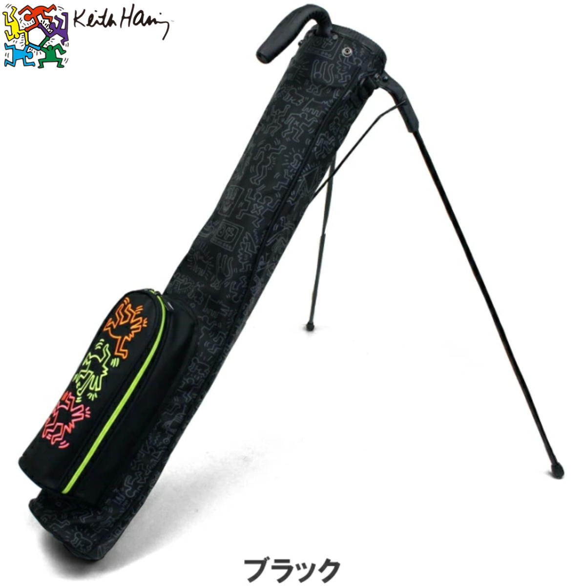 1円☆キースヘリング KHCC-03 セルフスタンド クラブケース(ブラック