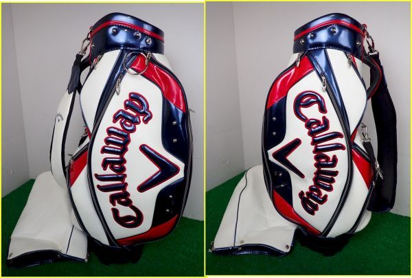 Bあ538〉Callaway キャロウェイ キャディバッグ 白.黒.赤