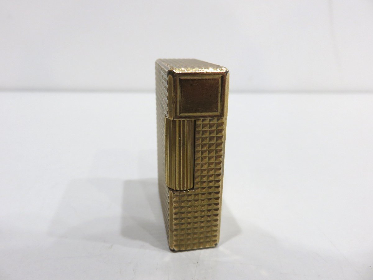 76】1円～S.T.Dupont デュポン ガスライター ゴールドカラー 火花 