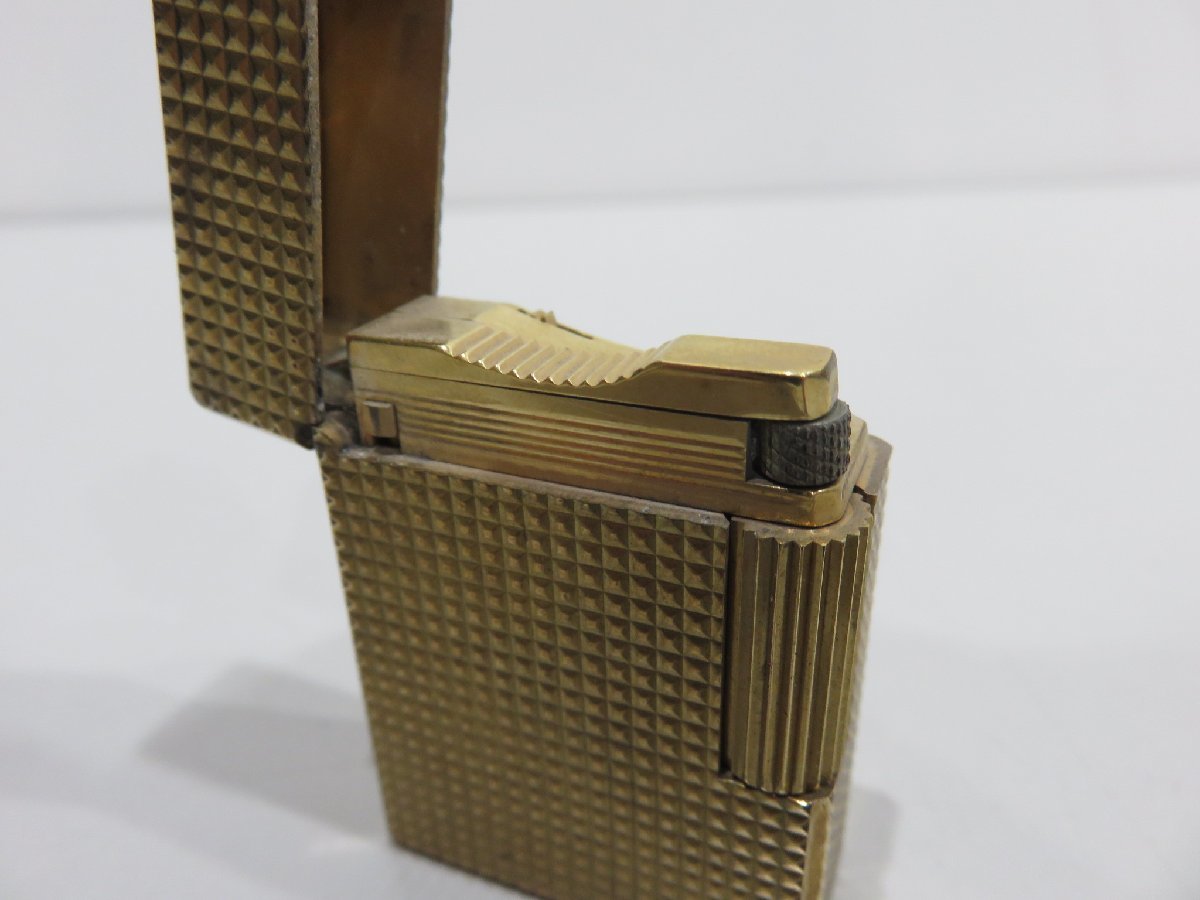 76】1円～S.T.Dupont デュポン ガスライター ゴールドカラー 火花 