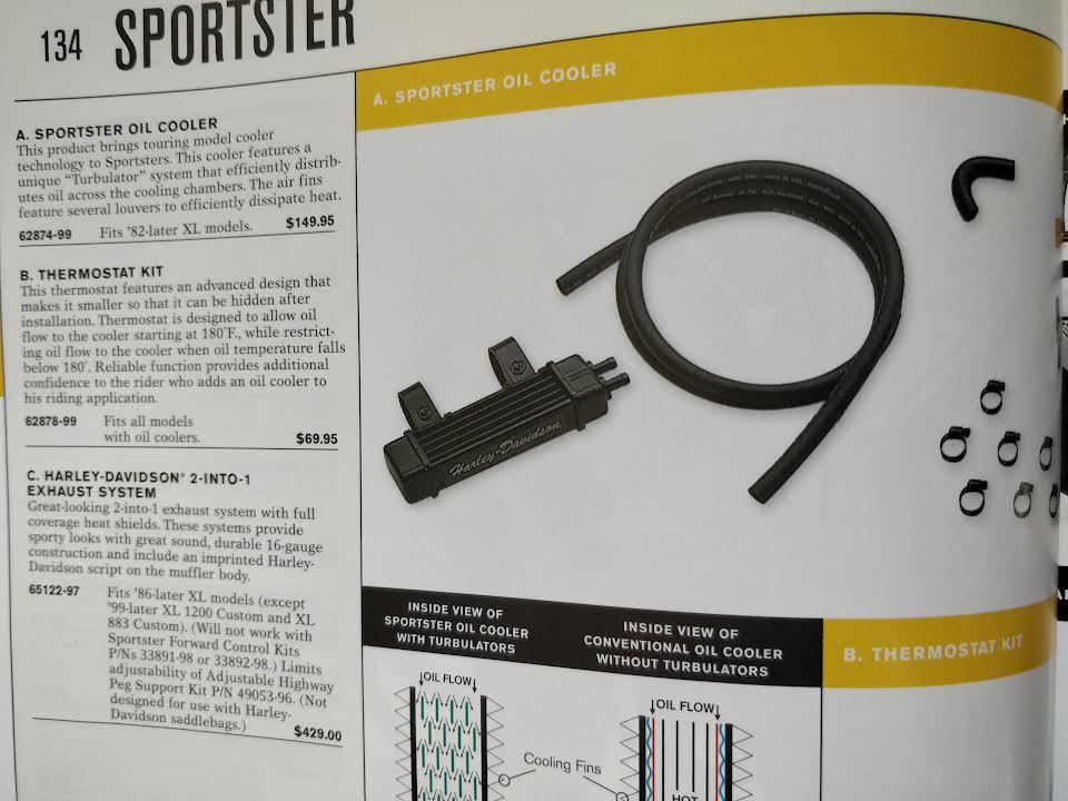 お値段変更しました ハーレー 純正 スポーツスター オイルクーラー 62874-99 Sportster