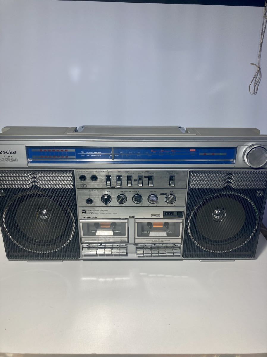 TOSHIBA BOM BEAT RT-S83 ラジオカセットレコーダー 中古品 動作未確認 ジャンク東芝 