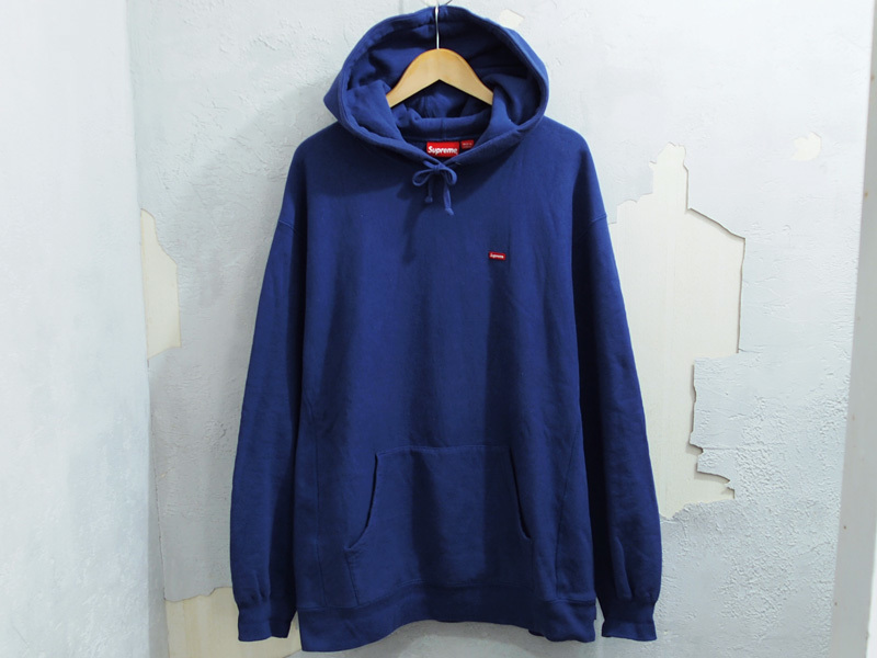 XL サイズ Supreme Small Box Hooded Sweatshirt パーカー フーディー スモールボックス Washed Navy ウォッシュドネイビー シュプリーム F