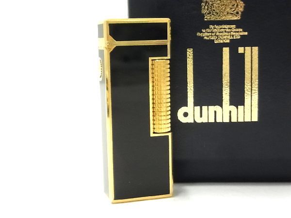 1円 dunhill ダンヒル 高級ガスライター ローラーガスライター 喫煙グッズ 喫煙具 メンズ レディース ブラック系 AJ8610スh