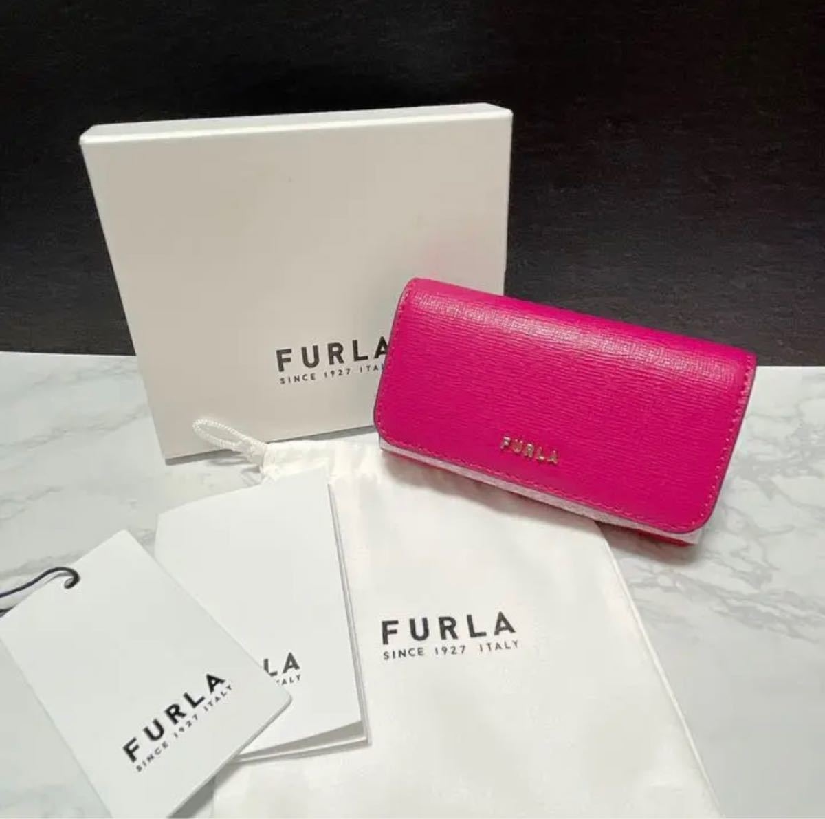 新品未使用】 フルラ FURLA キーケース 4連 ピンク キーケース FURLA